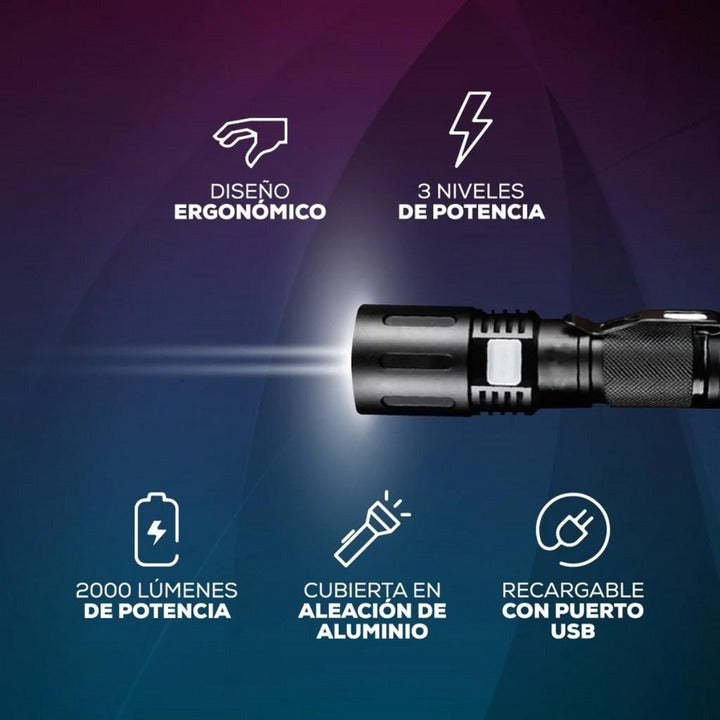 💡 Linterna Halo™ – Potencia, Resistencia y Luz Total en 360°